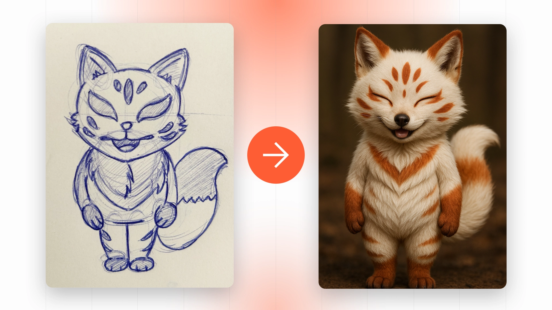 Transformación de un boceto a boli a una imagen hiperrealista por ChatGPT4.